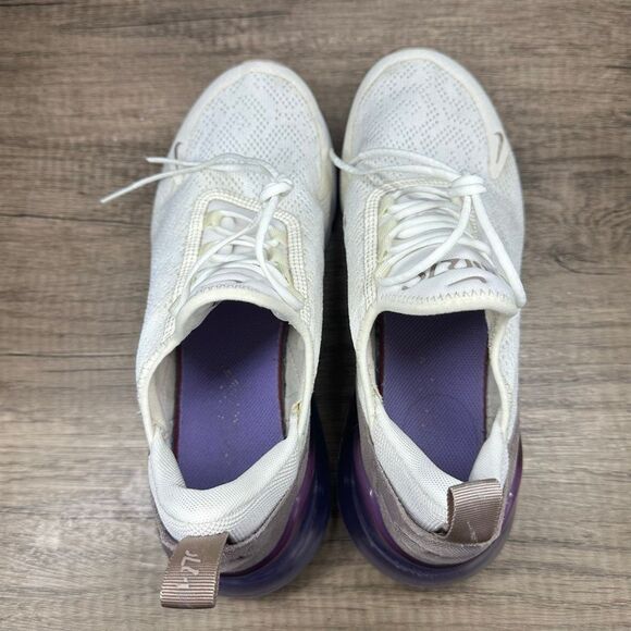 Nike~Women’s~Air Max 270 Sail Pumice Space Purple/Cream Running Shoes~Size 9 - Picture 5 of 8